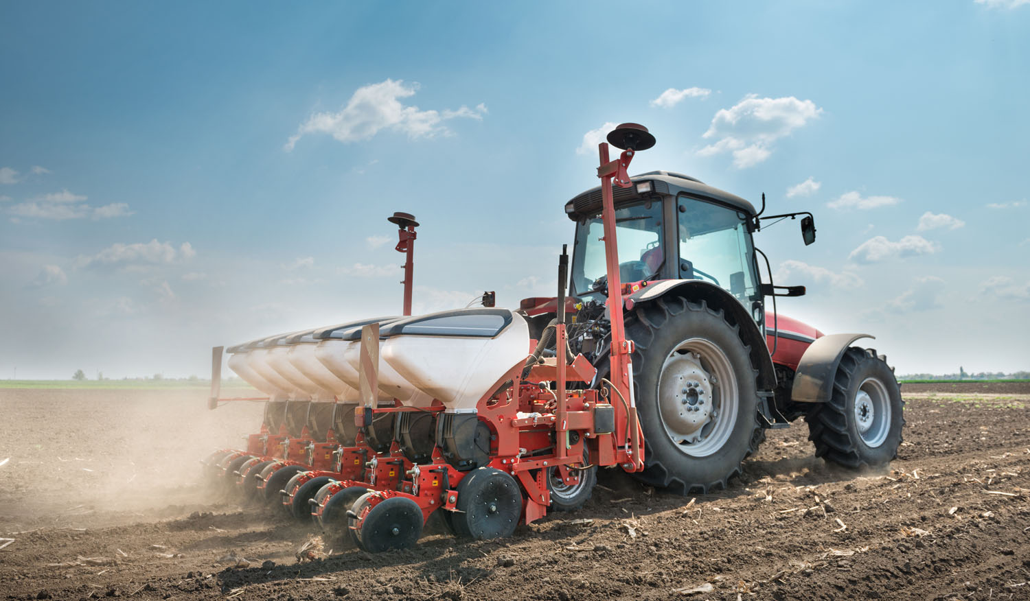 tractor and seeder